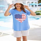 Cuffed Americana Print Tee image number null