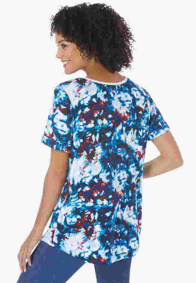 Cuffed Americana Print Tee image number 1