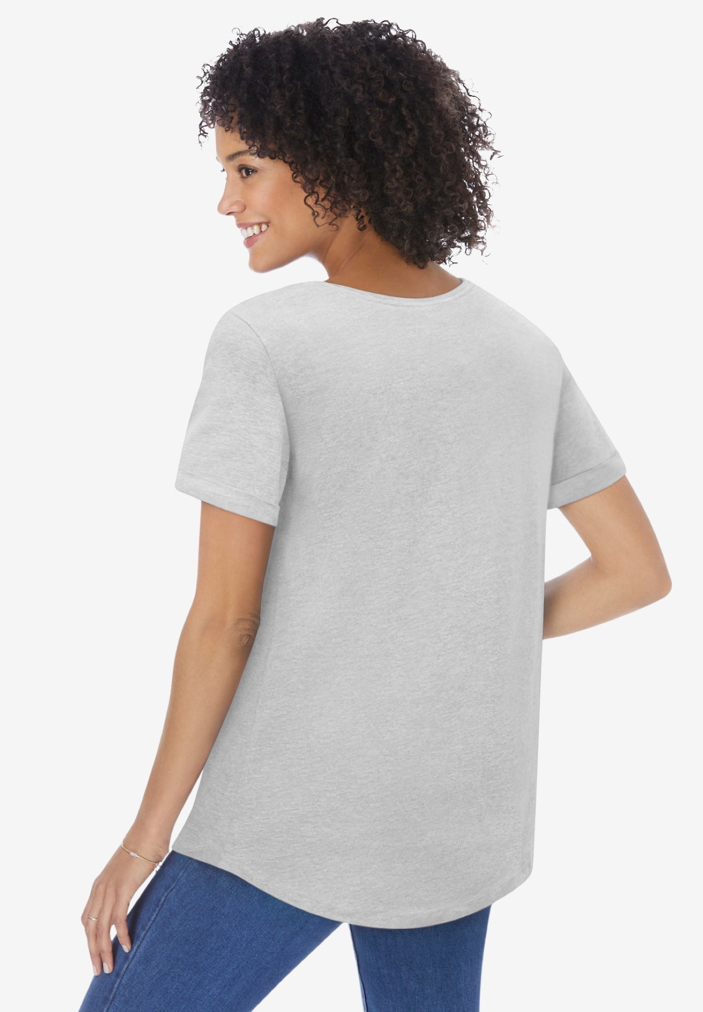 Cuffed Americana Print Tee image number 1