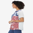 Cuffed Americana Print Tee image number null