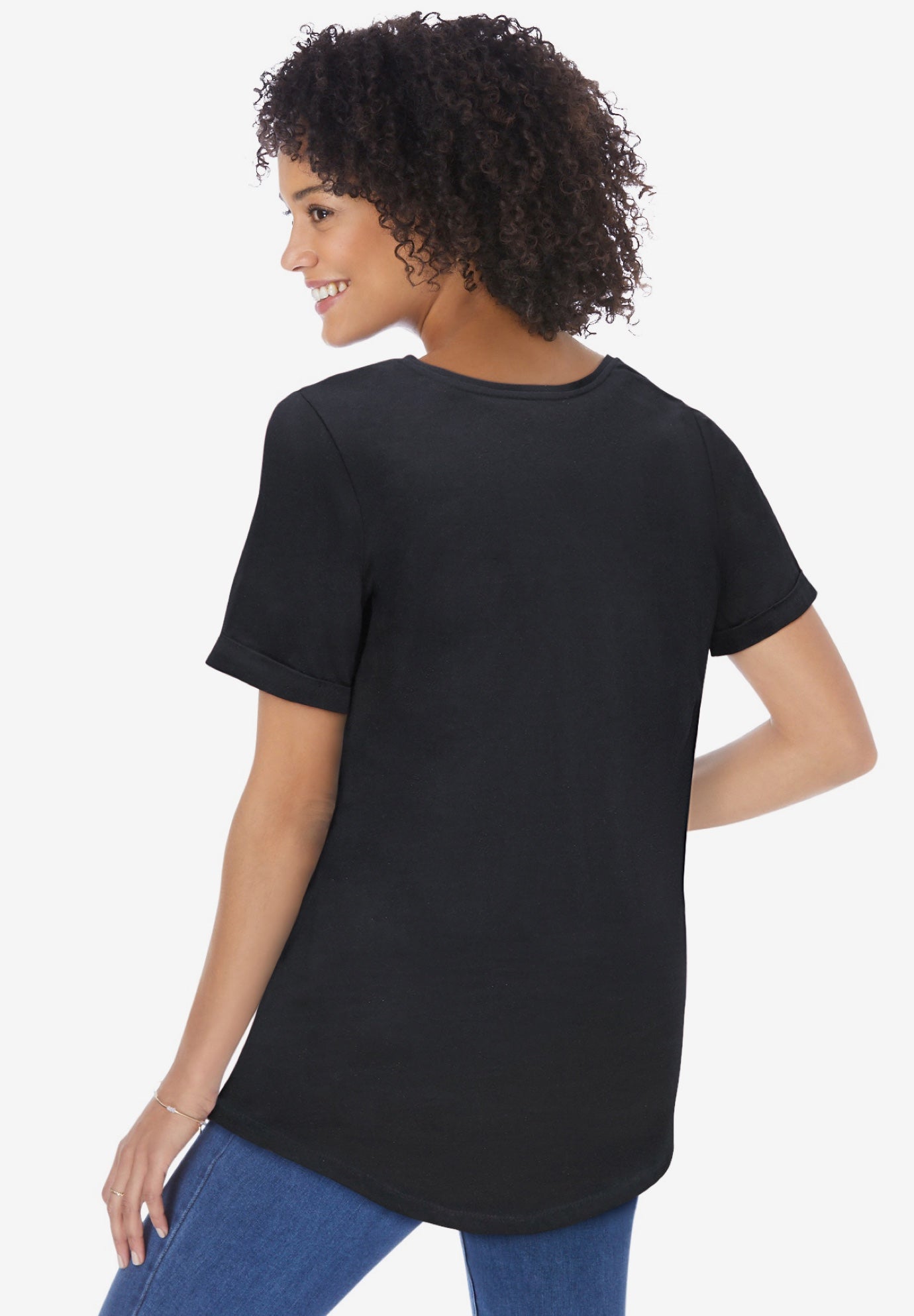 Cuffed Americana Print Tee image number 1