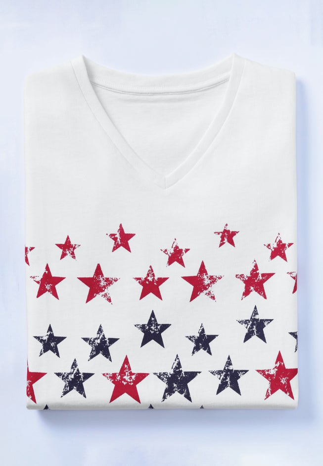 Cuffed Americana Print Tee image number 3