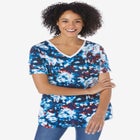 Cuffed Americana Print Tee image number null