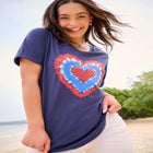 Cuffed Americana Print Tee image number null