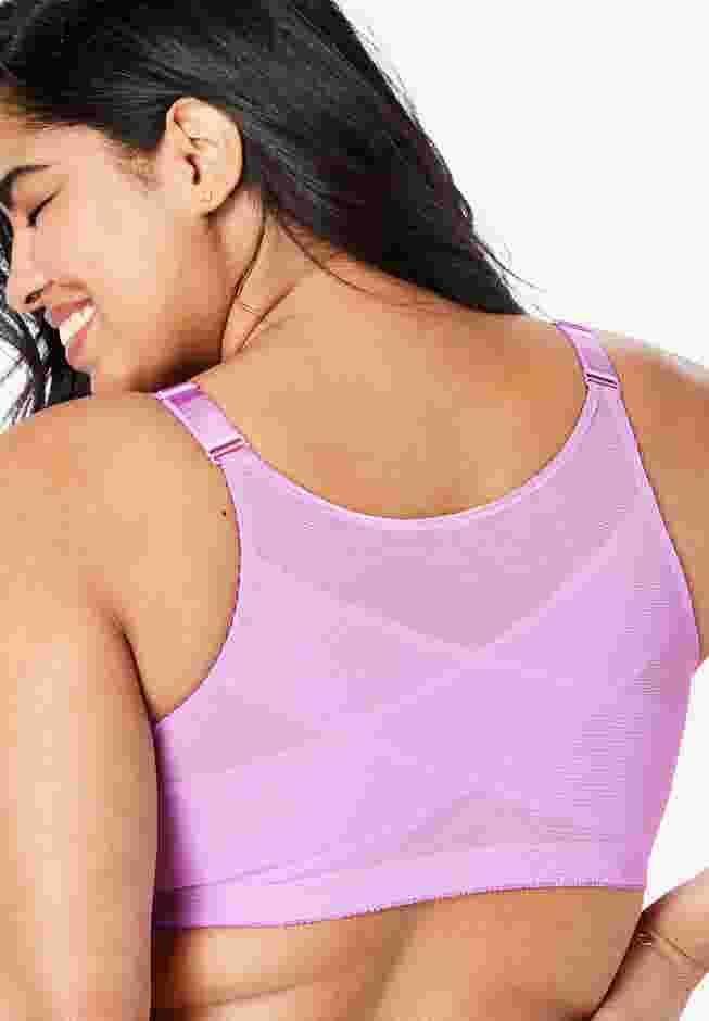 Satin-Trim Posture Bra  image number 1