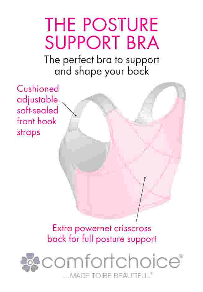 Satin-Trim Posture Bra  image number 3