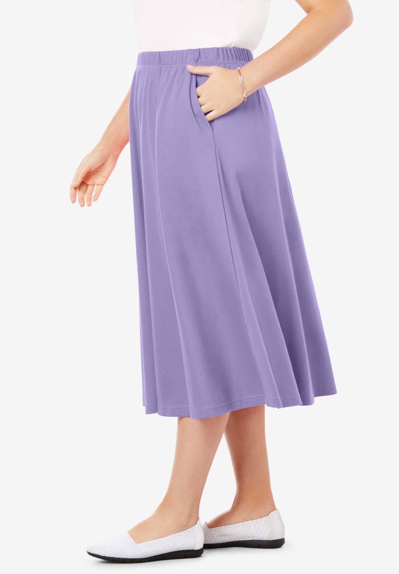 7-Day Knit A-Line Skirt image number 3