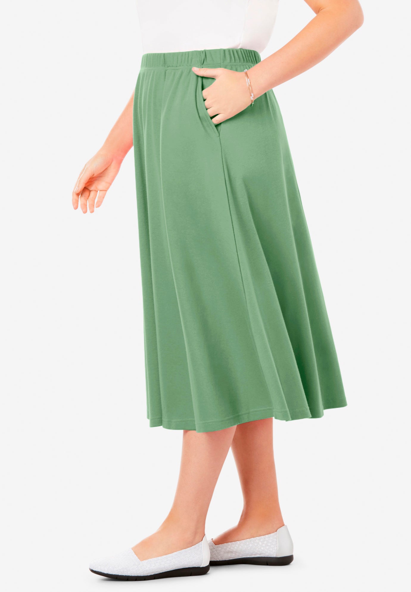 7-Day Knit A-Line Skirt image number 3