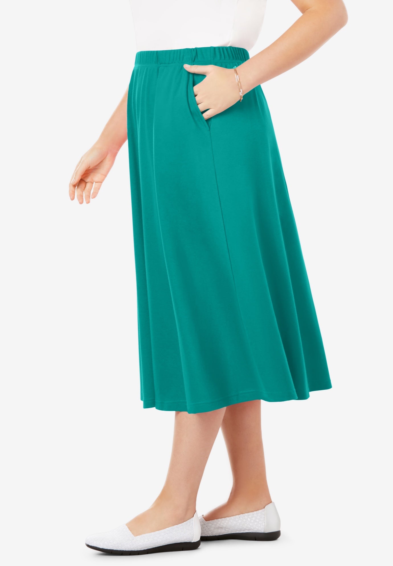 7-Day Knit A-Line Skirt image number 3