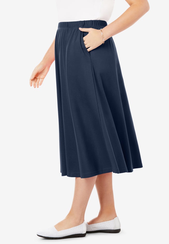 7-Day Knit A-Line Skirt image number 1