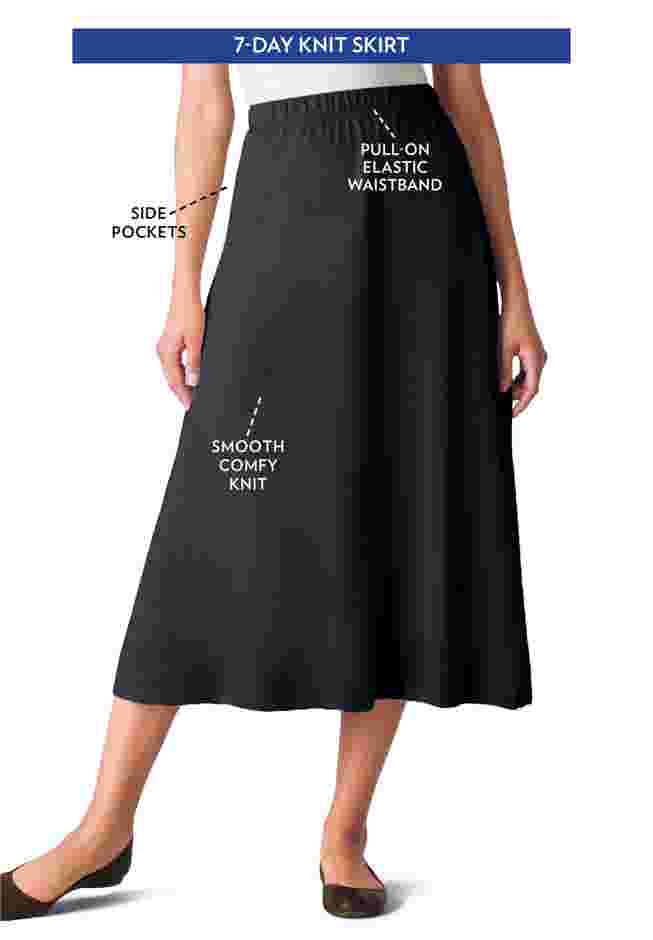 7-Day Knit A-Line Skirt image number 0