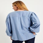 Puff Sleeve Chambray Jacket image number null