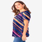 Plus Size Ultimate Cotton Crewneck Short Sleeve Swing Tee image number null