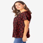 Plus Size Cotton Ultimate Swing Tee with Keyhole Back image number null