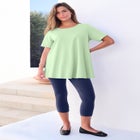 Plus Size Cotton Ultimate Swing Tee with Keyhole Back image number null