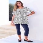 Plus Size Cotton Ultimate Swing Tee with Keyhole Back image number null