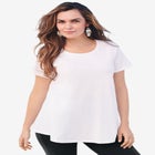 Plus Size Cotton Ultimate Swing Tee with Keyhole Back image number null