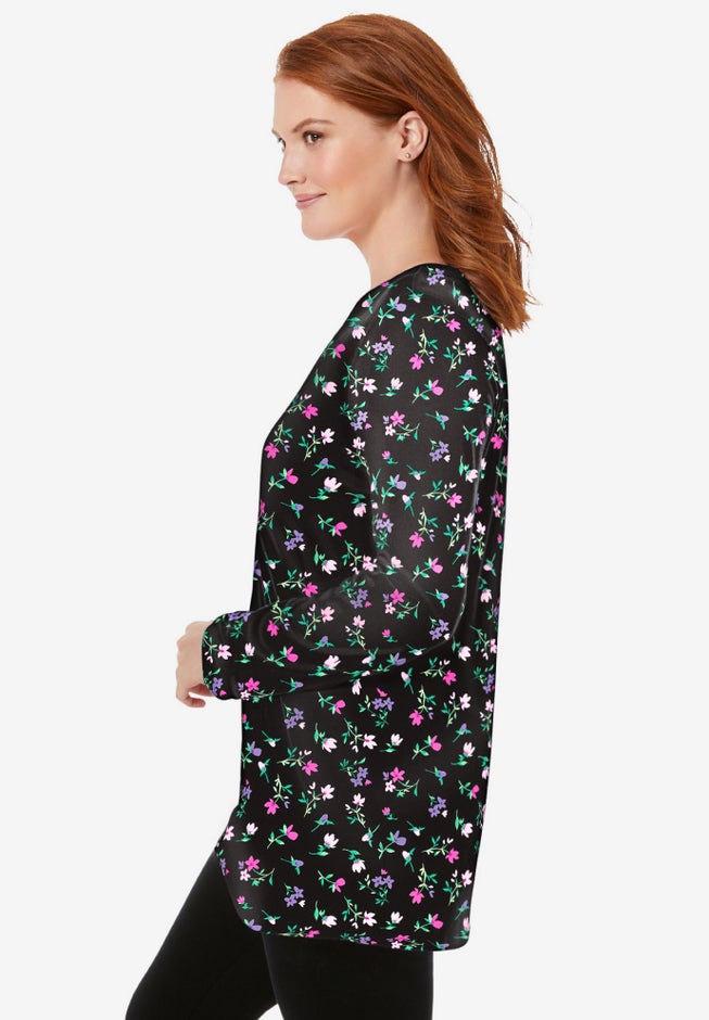 Perfect Printed Long-Sleeve Crewneck Tunic image number 2