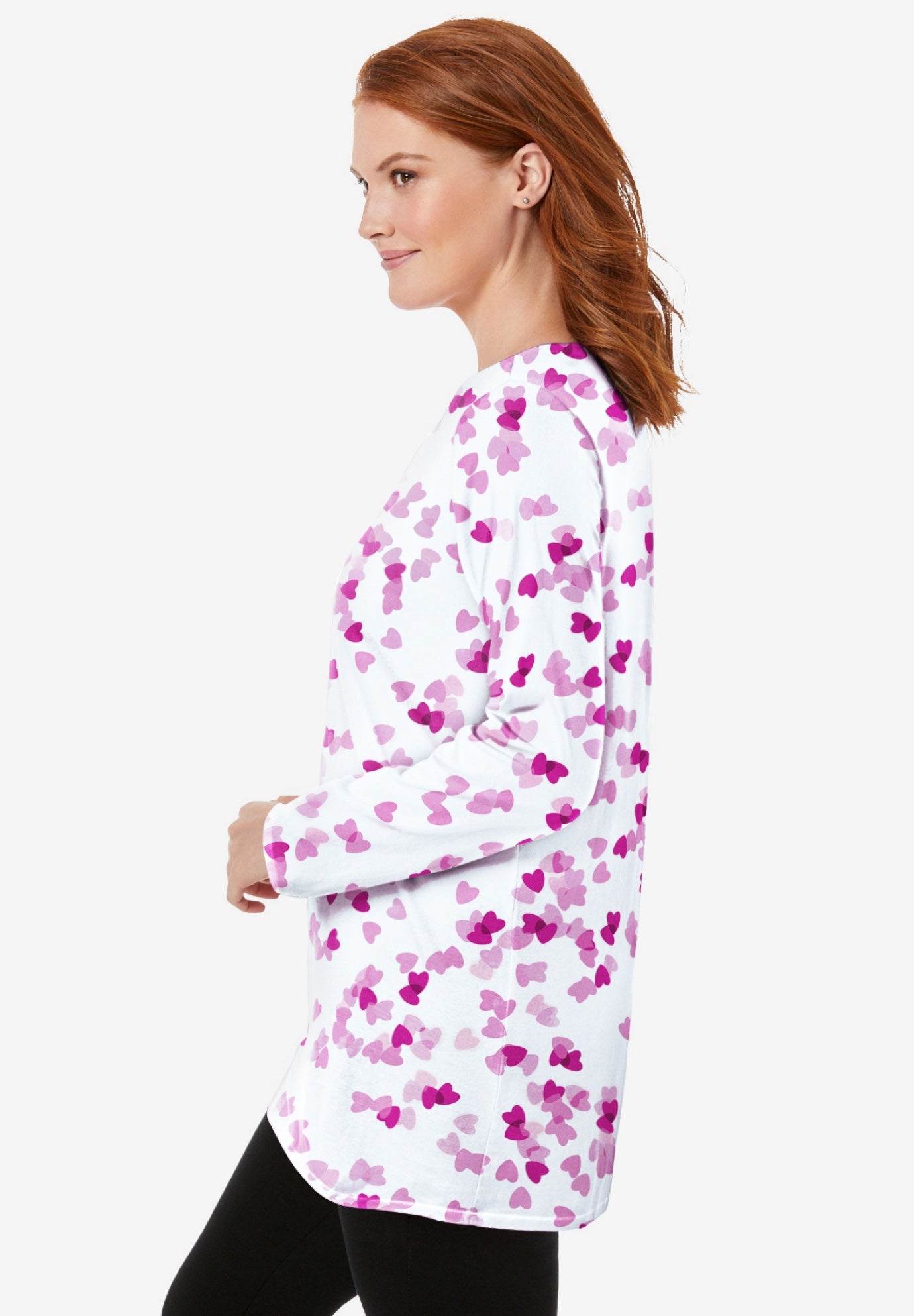 Perfect Printed Long-Sleeve Crewneck Tunic image number 2