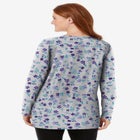 Perfect Printed Long-Sleeve Crewneck Tunic image number null