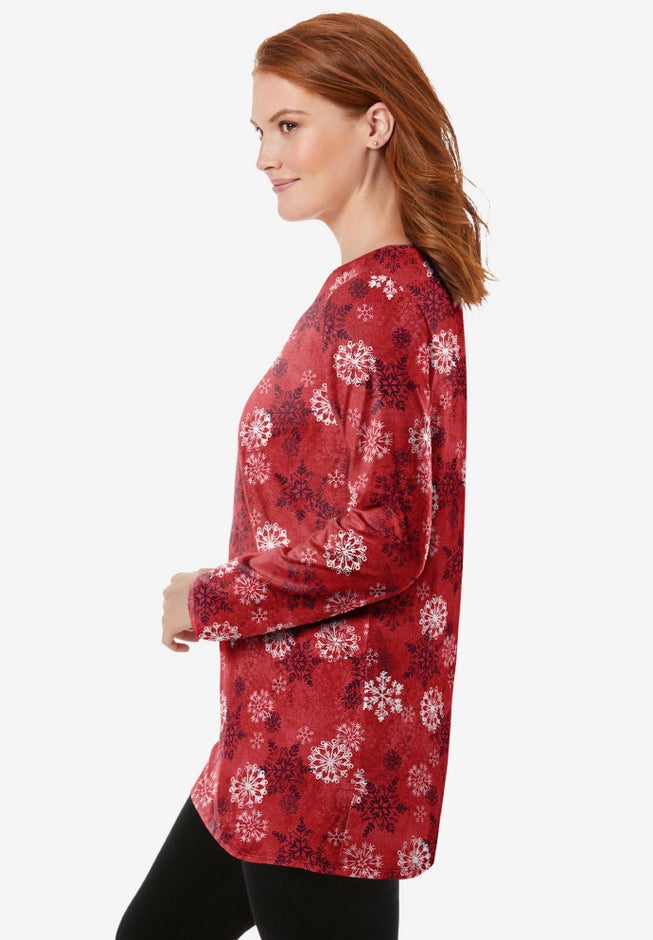 Perfect Printed Long-Sleeve Crewneck Tunic image number 2