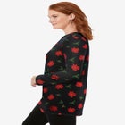 Perfect Printed Long-Sleeve Crewneck Tunic image number null