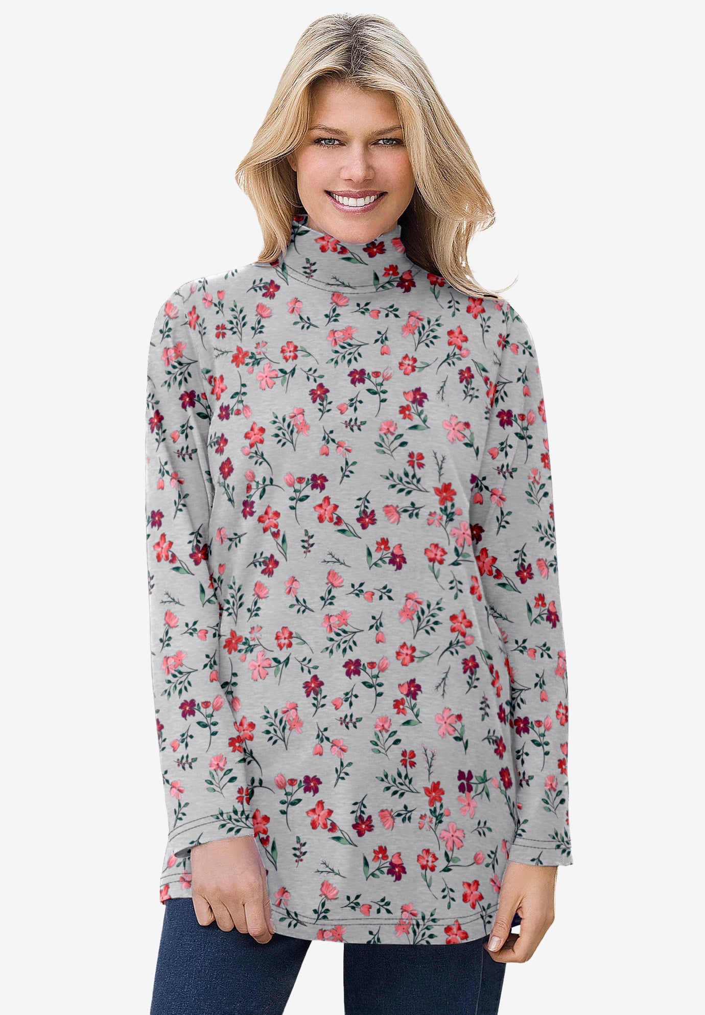 Mockneck Long-Sleeve Tunic image number 0