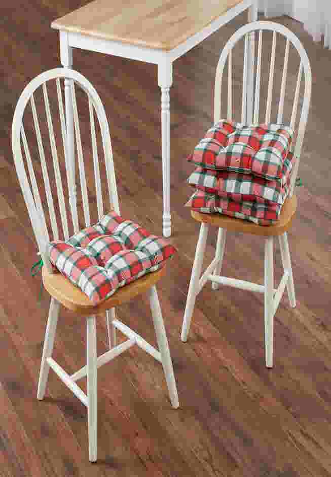 Holiday Plaid Chair Pad image number 0