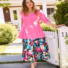 Three-Quarter Tie-Sleeve Tunic image number null