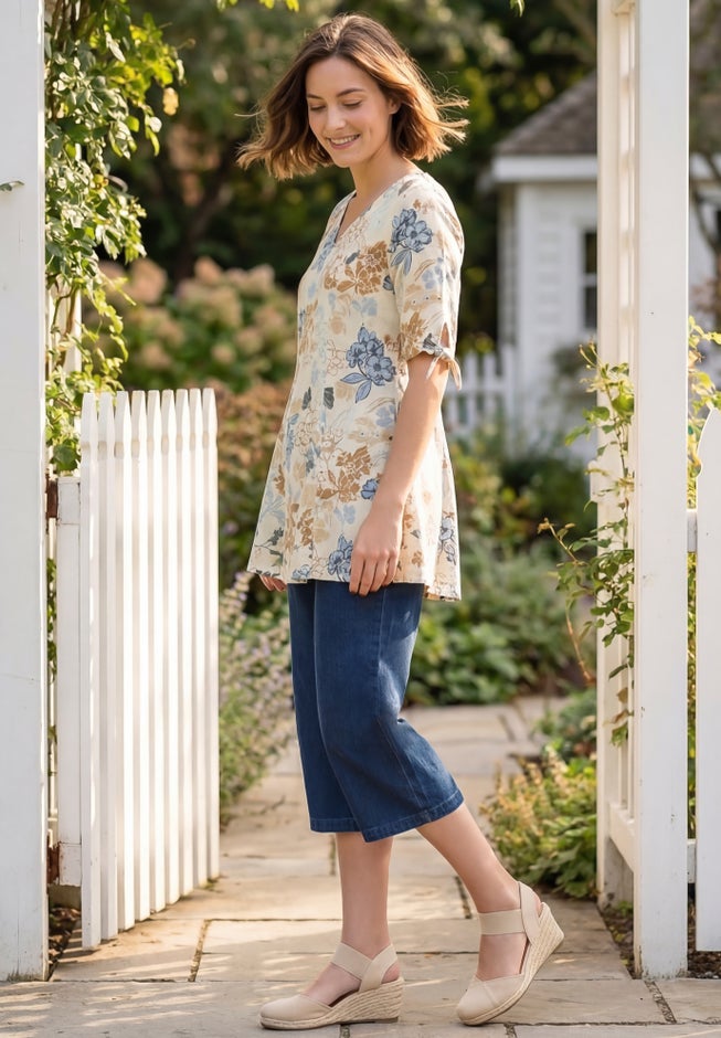 Elbow Tie-Sleeve Tunic image number 2