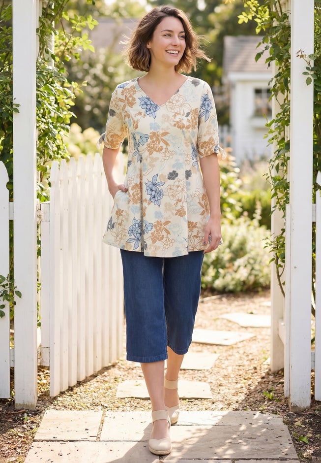 Elbow Tie-Sleeve Tunic image number 3