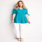 Three-Quarter Tie-Sleeve Tunic image number null