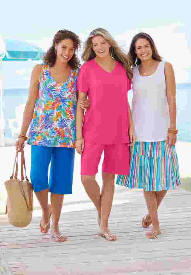 Elastic-Waist Knit Capri Pant image number 6