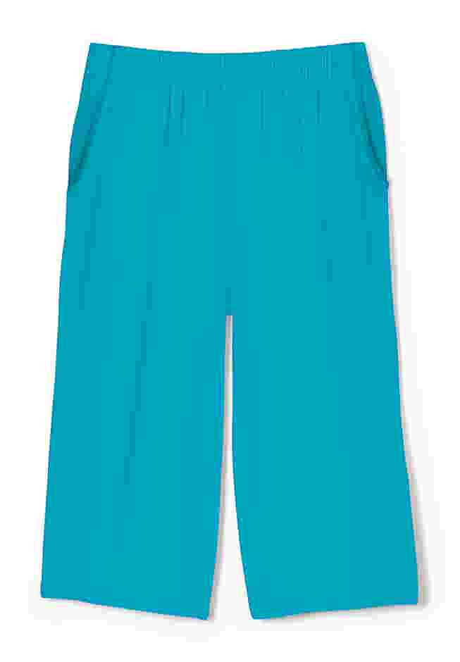 Elastic-Waist Pull-On Knit Pocket Capri Pants image number 4