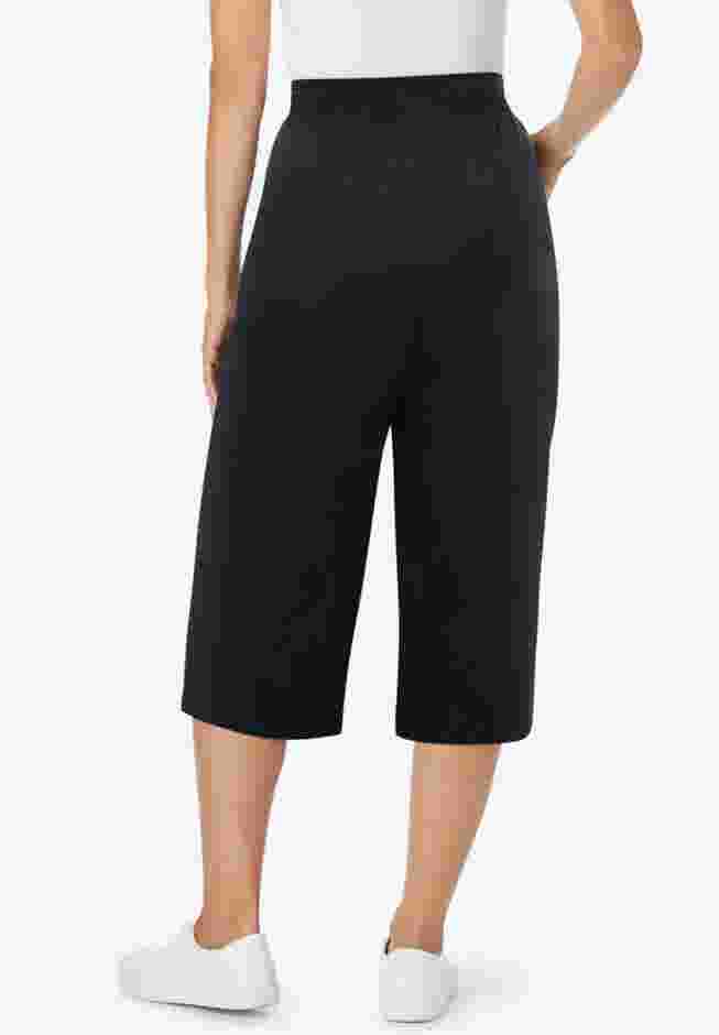 Elastic-Waist Knit Capri Pant image number 1