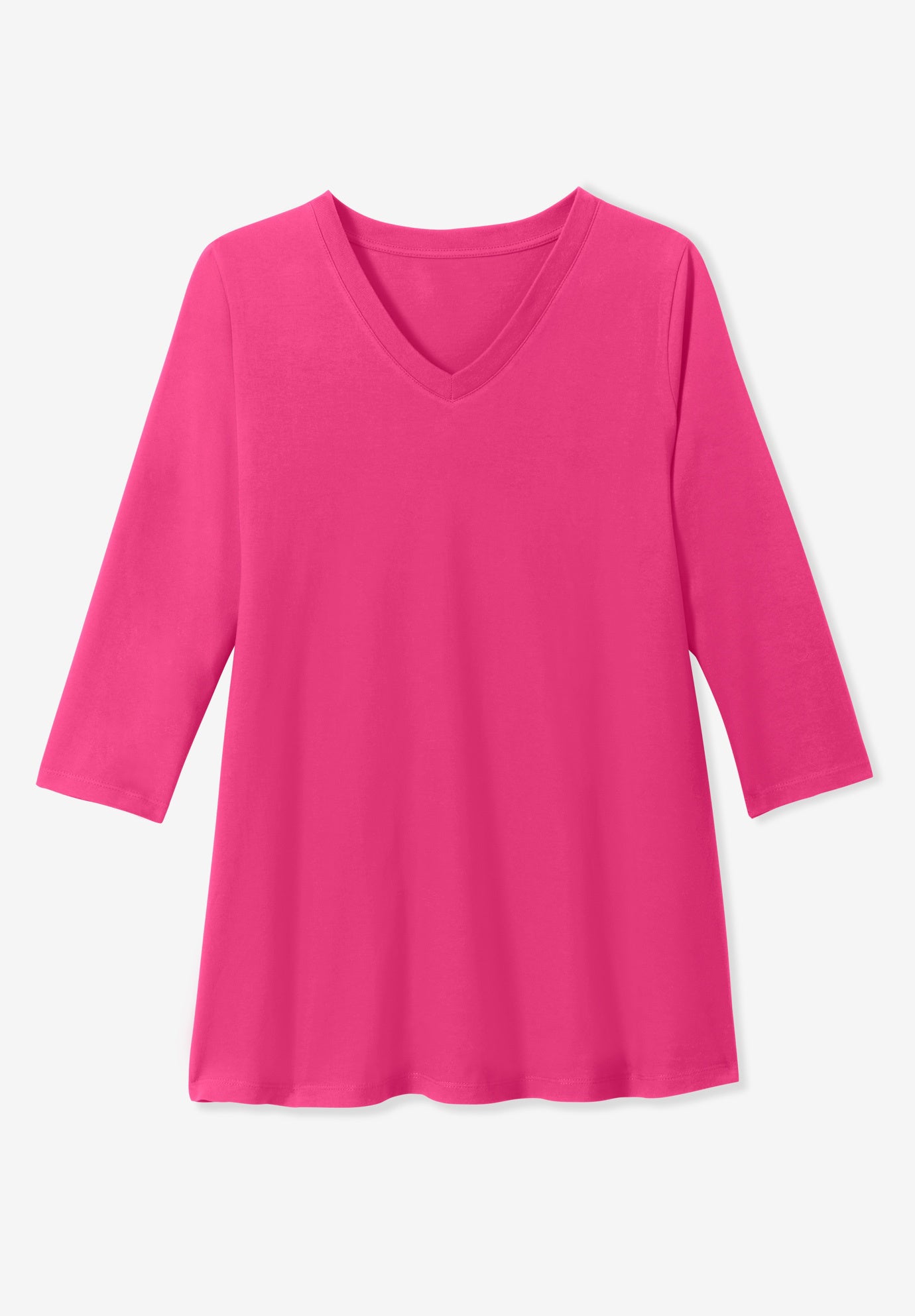 Perfect Three-Quarter Sleeve V-Neck Tunic image number 4