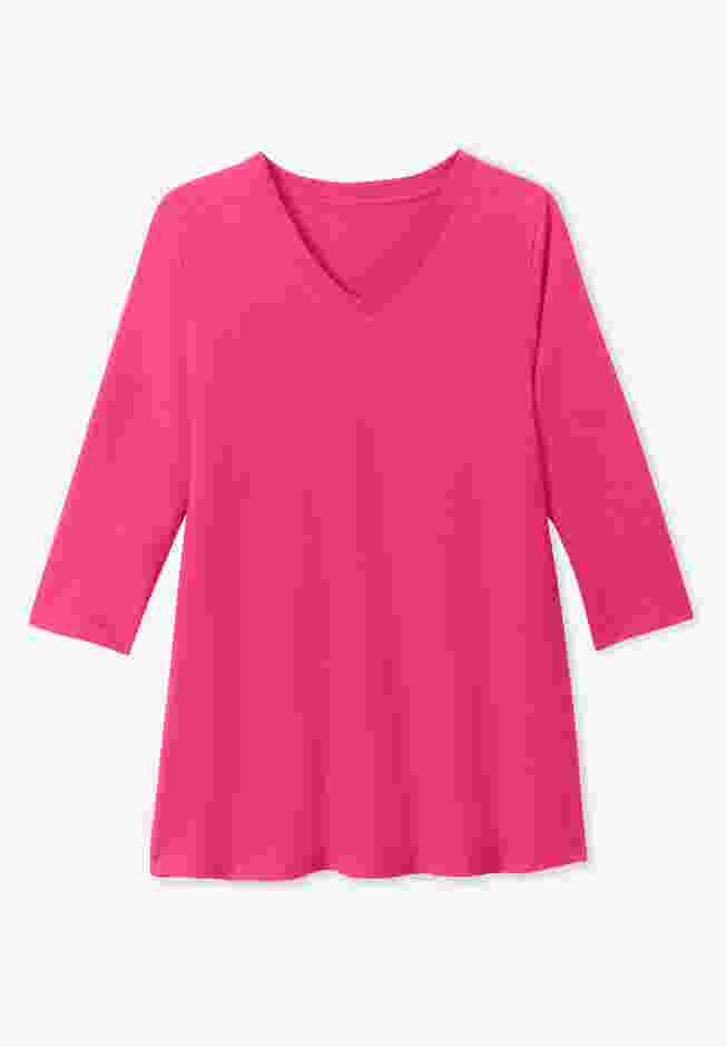 Perfect Three-Quarter Sleeve V-Neck Tunic image number 4