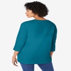 Perfect Three-Quarter Sleeve V-Neck Tunic image number null