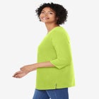 Perfect Three-Quarter Sleeve V-Neck Tunic image number null