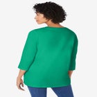 Perfect Three-Quarter Sleeve V-Neck Tunic image number null