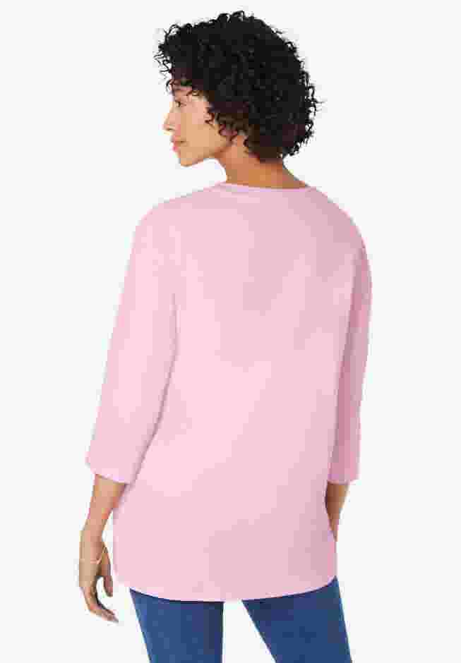 Perfect Three-Quarter Sleeve V-Neck Tunic image number 1