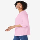 Perfect Three-Quarter Sleeve V-Neck Tunic image number null
