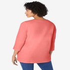 Perfect Three-Quarter Sleeve V-Neck Tunic image number null