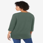 Perfect Three-Quarter Sleeve V-Neck Tunic image number null