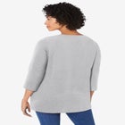 Perfect Three-Quarter Sleeve V-Neck Tunic image number null
