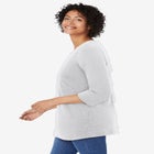 Perfect Three-Quarter Sleeve V-Neck Tunic image number null