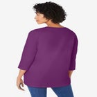 Perfect Three-Quarter Sleeve V-Neck Tunic image number null