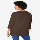 Perfect Three-Quarter Sleeve V-Neck Tunic image number null