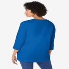 Perfect Three-Quarter Sleeve V-Neck Tunic image number null