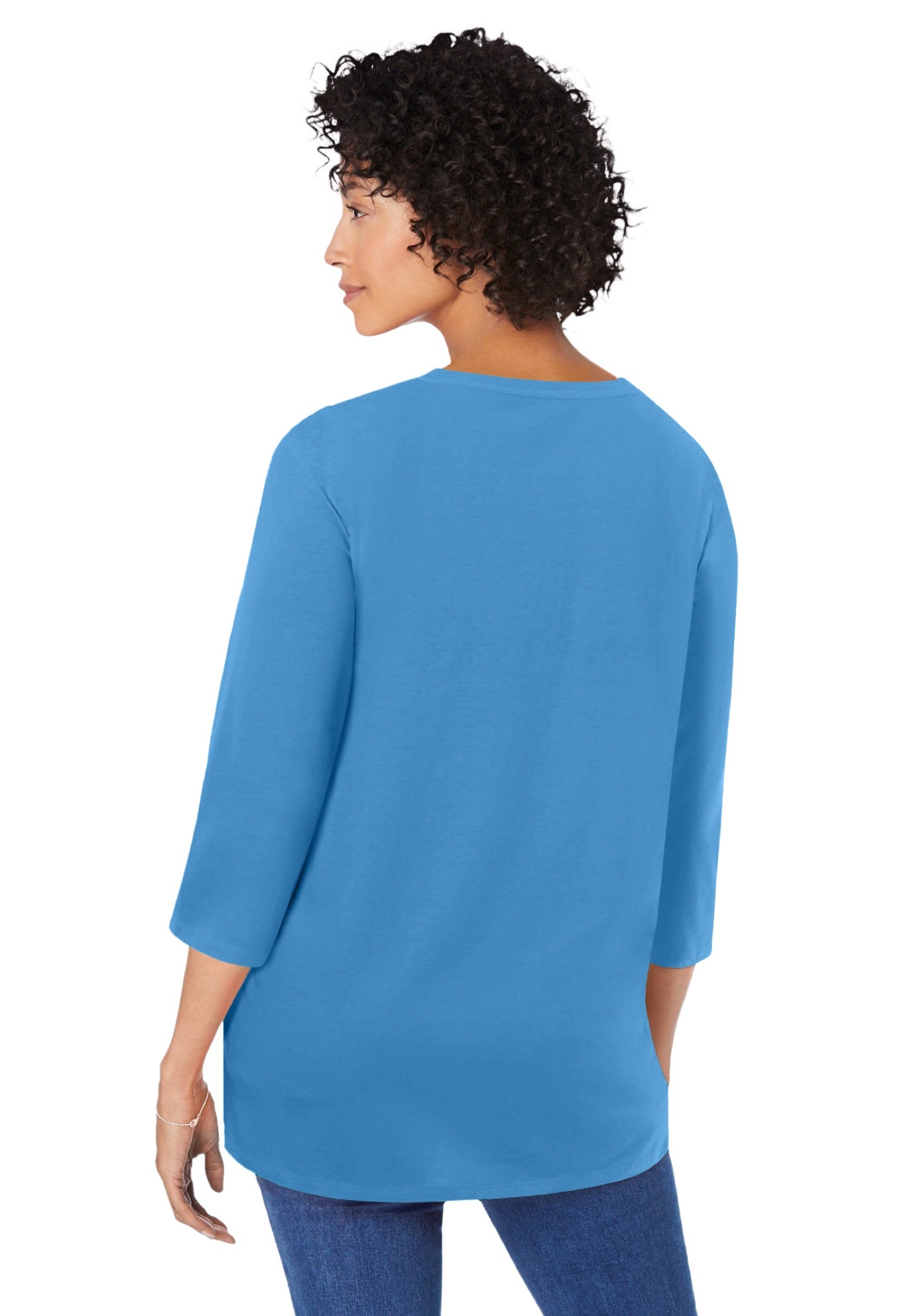 Perfect Three-Quarter Sleeve V-Neck Tunic image number 1